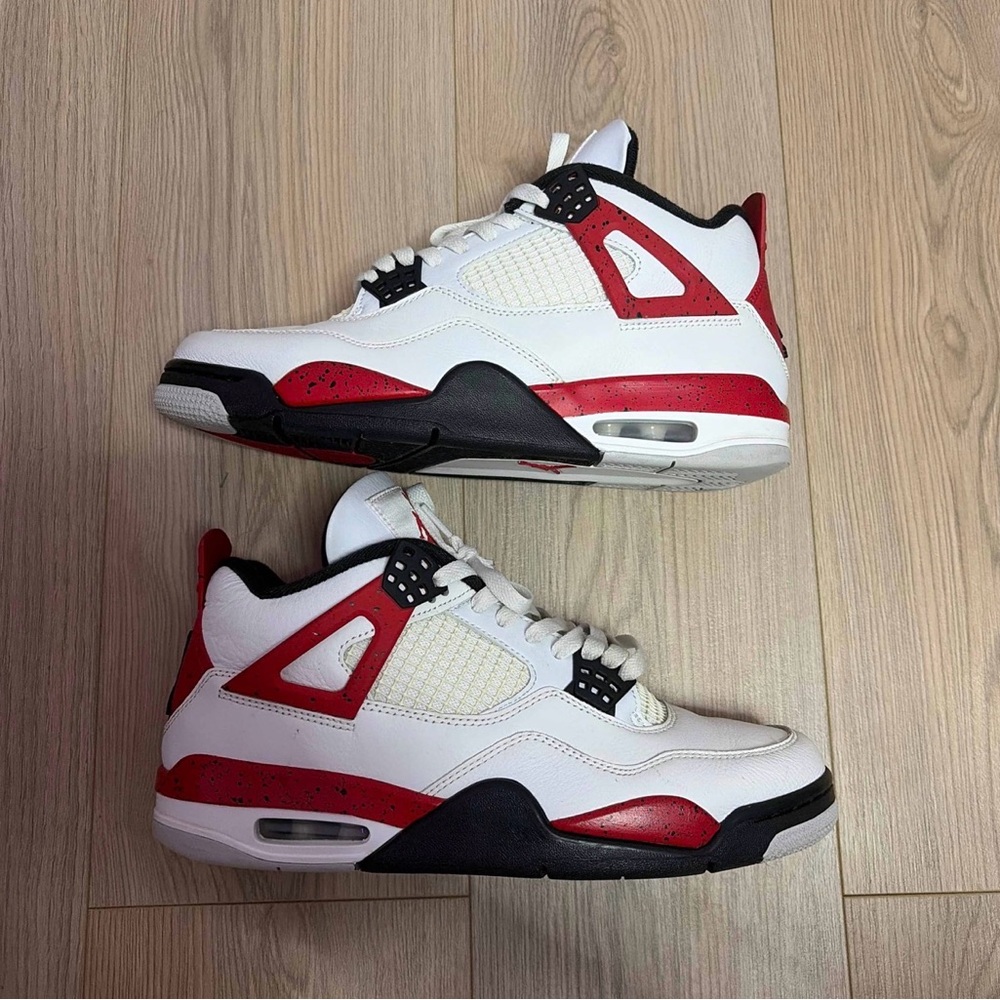 Air Jordan Retro 4 Red Cement Size 9.5 - Picture 2 of 8